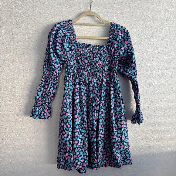 NWT Lilly Pulitzer Beyonca Spot Print Smocked Babydoll Dress - Size Small - Picture 6 of 8